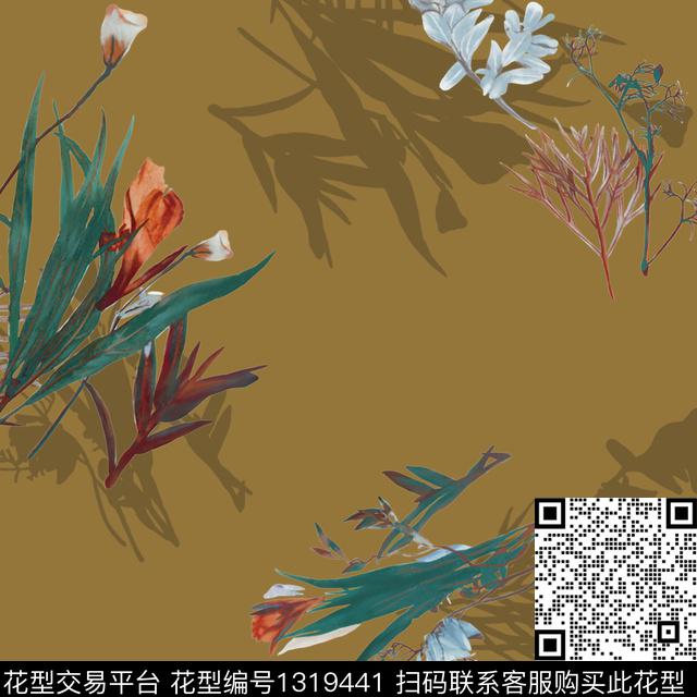 满版散花大牌风中国风数码印花华亿平台下载（图片编号: 1319441） - 瓦栏（Walan）