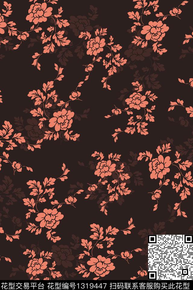 花卉小碎花数码印花华亿平台下载（图片编号: 1319447） - 瓦栏（Walan）