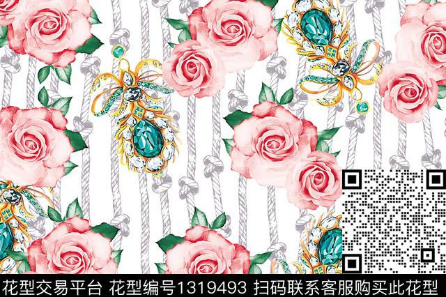 珠宝宝石数码定位花女装数码印花华亿平台下载（图片编号: 1319493） - 瓦栏（Walan）