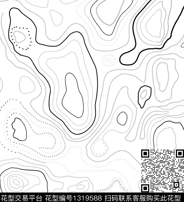 肌理抽象手绘传统印花华亿平台下载（图片编号: 1319588） - 瓦栏（Walan）