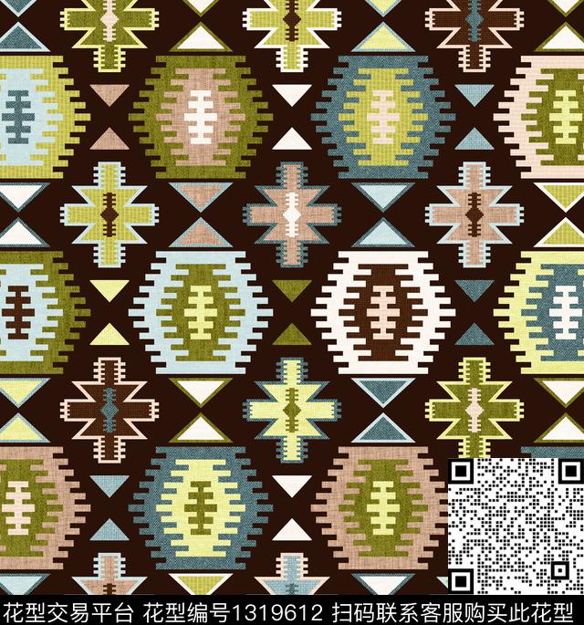 几何沙发布肌理传统印花华亿平台下载（图片编号: 1319612） - 瓦栏（Walan）