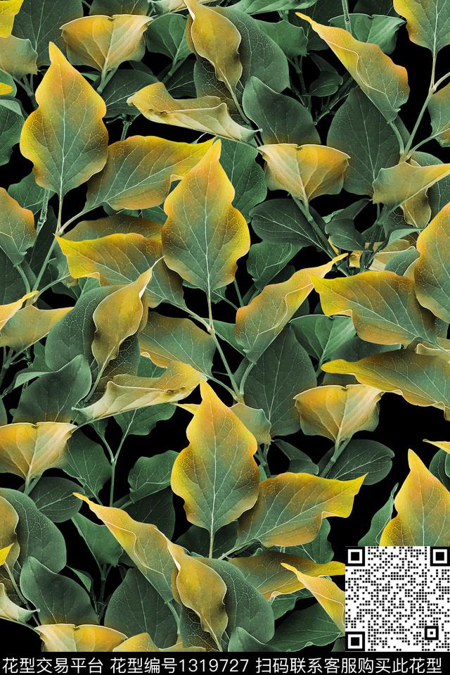 绿植树叶泳装华亿平台花卉数码印花华亿平台下载（图片编号: 1319727） - 瓦栏（Walan）