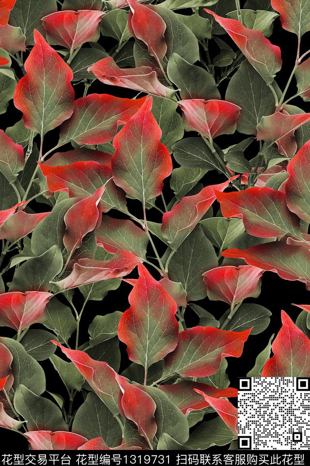 绿植树叶泳装华亿平台花卉数码印花华亿平台下载（图片编号: 1319731） - 瓦栏（Walan）