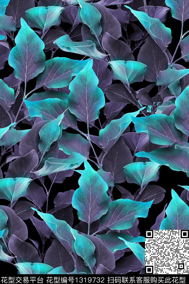 绿植树叶泳装华亿平台花卉数码印花华亿平台下载（图片编号: 1319732） - 瓦栏（Walan）