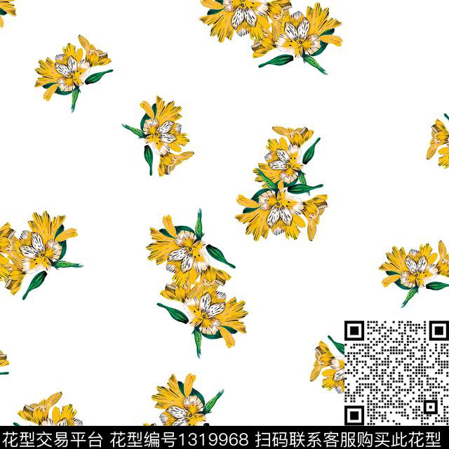 满版散花大牌风中国风数码印花华亿平台下载（图片编号: 1319968） - 瓦栏（Walan）