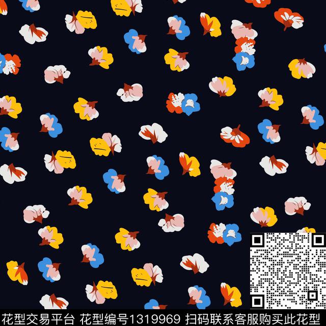 满版散花大牌风中国风数码印花华亿平台下载（图片编号: 1319969） - 瓦栏（Walan）