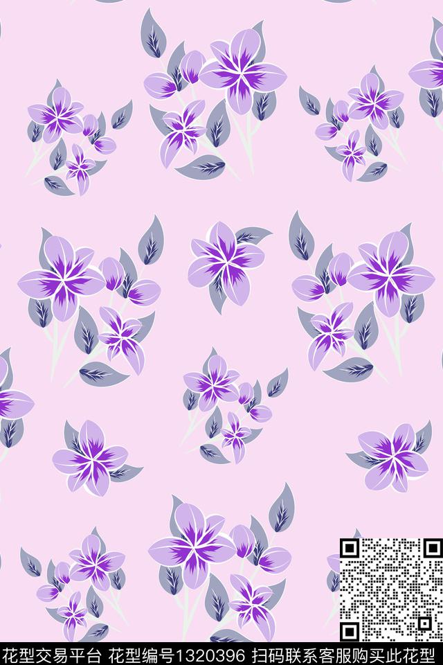 田园趋势华亿平台花卉数码印花华亿平台下载（图片编号: 1320396） - 瓦栏（Walan）