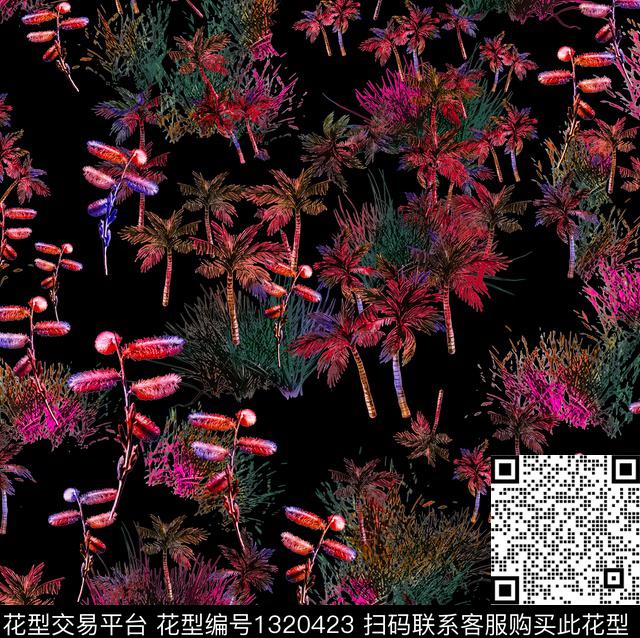 花卉数码印花华亿平台下载（图片编号: 1320423） - 瓦栏（Walan）