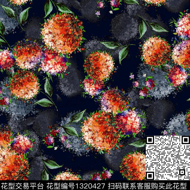 扎染华亿平台大牌风数码印花华亿平台下载（图片编号: 1320427） - 瓦栏（Walan）