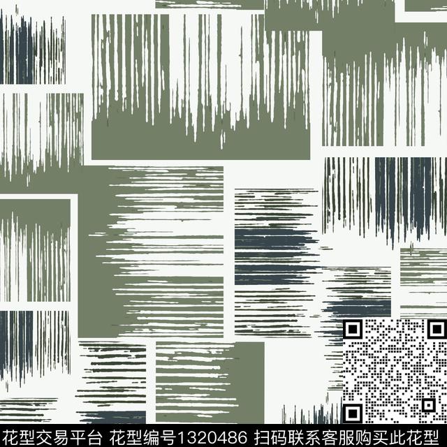 几何手绘线条笔触条纹混搭数码印花华亿平台下载（图片编号: 1320486） - 瓦栏（Walan）