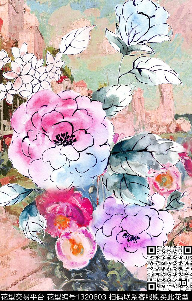 定位花潮牌大牌风数码印花华亿平台下载（图片编号: 1320603） - 瓦栏（Walan）