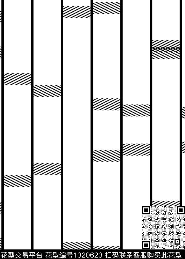 线条几何大牌风传统印花华亿平台下载（图片编号: 1320623） - 瓦栏（Walan）