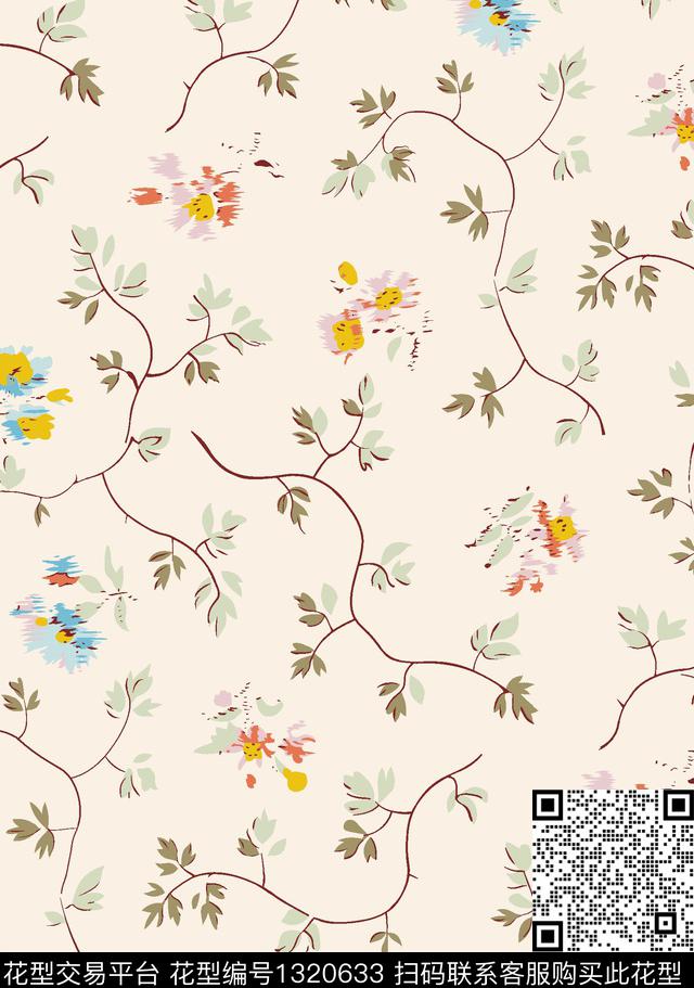 潮牌大牌风抽象传统印花华亿平台下载（图片编号: 1320633） - 瓦栏（Walan）