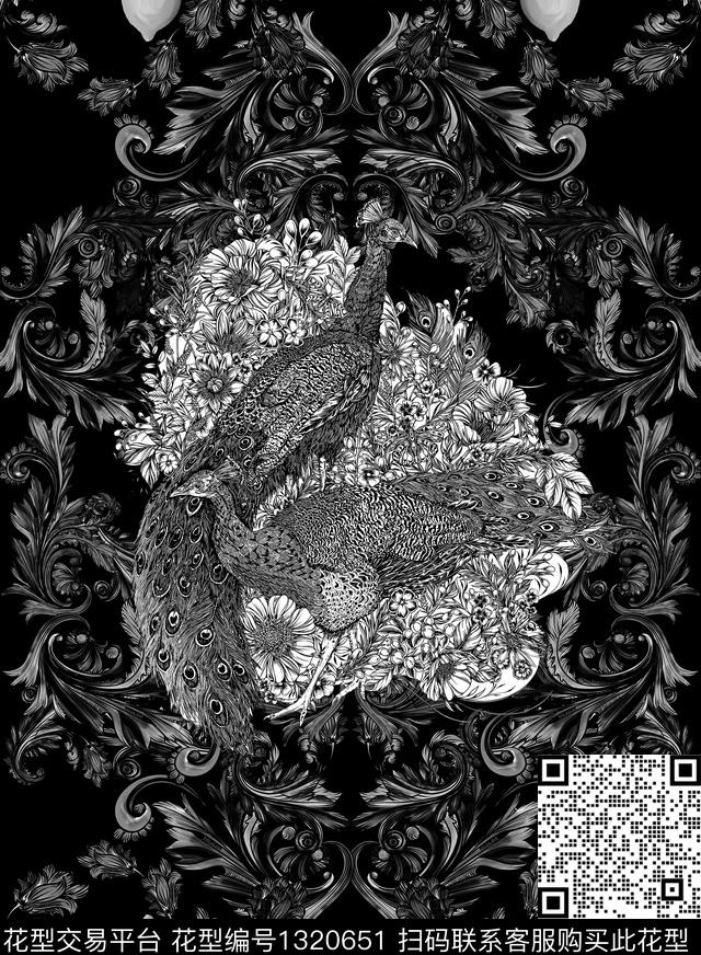 定位花男装大牌风数码印花华亿平台下载（图片编号: 1320651） - 瓦栏（Walan）