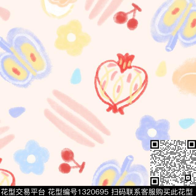 童装涂鸦可爱传统印花华亿平台下载（图片编号: 1320695） - 瓦栏（Walan）