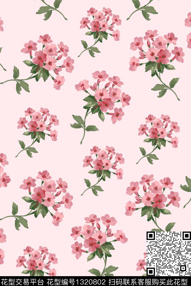 田园趋势华亿平台花卉数码印花华亿平台下载（图片编号: 1320802） - 瓦栏（Walan）