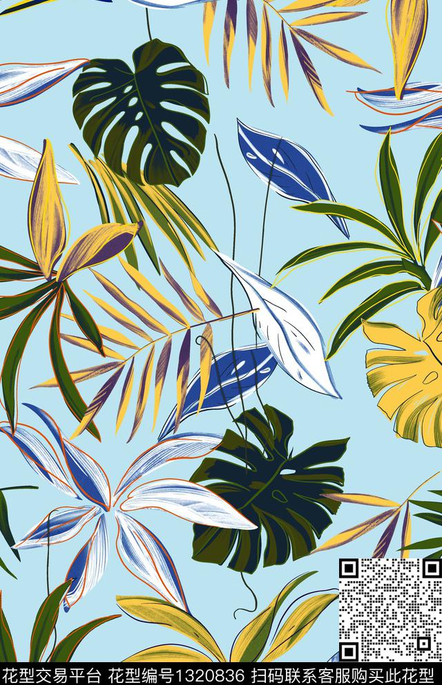 小清新数码印花华亿平台下载（图片编号: 1320836） - 瓦栏（Walan）