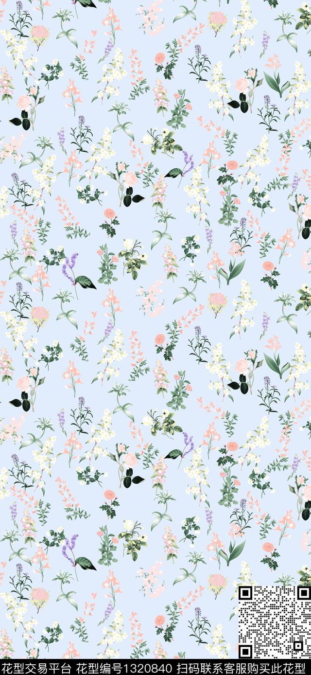 花卉雪纺数码印花华亿平台下载（图片编号: 1320840） - 瓦栏（Walan）
