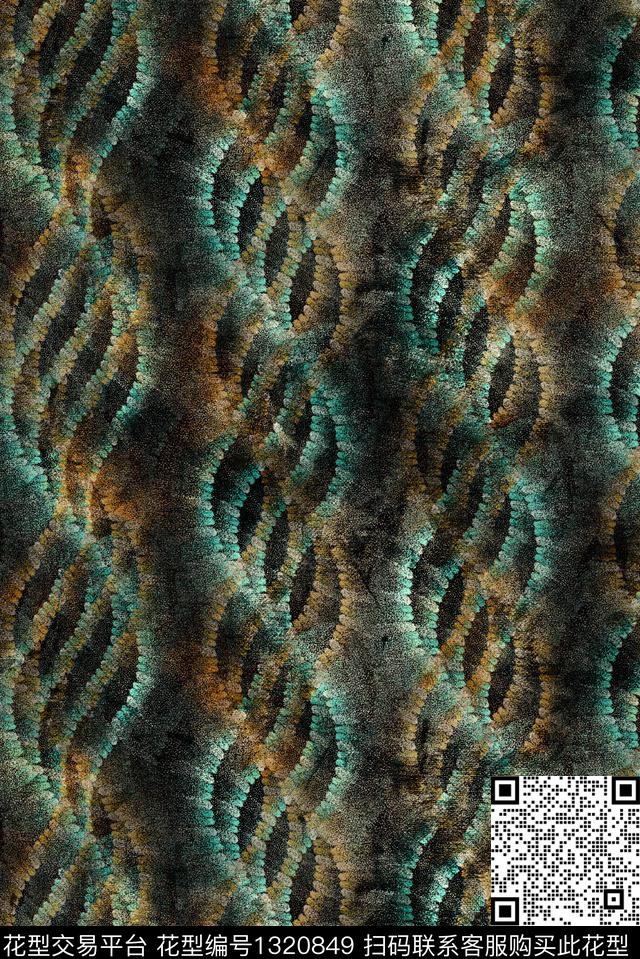 大牌风抽象条纹数码印花华亿平台下载（图片编号: 1320849） - 瓦栏（Walan）