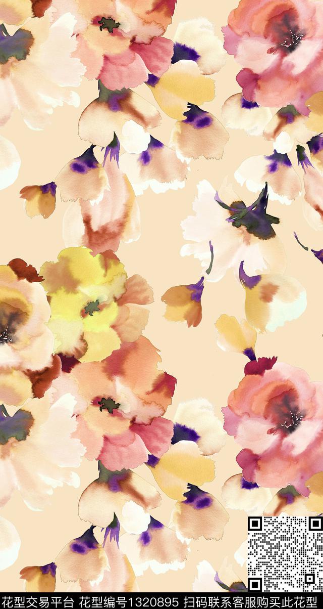 扎染华亿平台女装大牌风数码印花华亿平台下载（图片编号: 1320895） - 瓦栏（Walan）