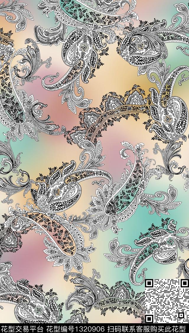 花边1/2接数码印花华亿平台下载（图片编号: 1320906） - 瓦栏（Walan）