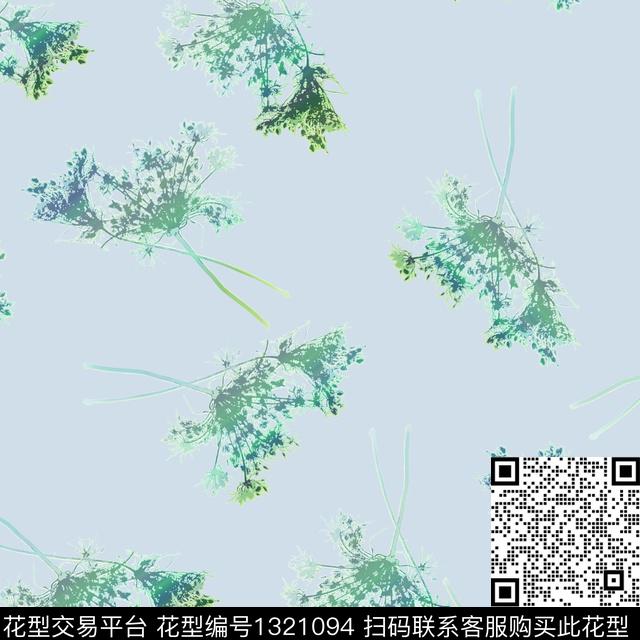 绿植树叶大牌风中国风数码印花华亿平台下载（图片编号: 1321094） - 瓦栏（Walan）