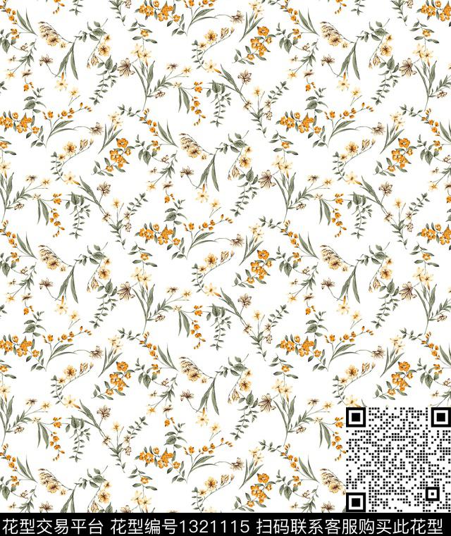 小碎花数码印花华亿平台下载（图片编号: 1321115） - 瓦栏（Walan）