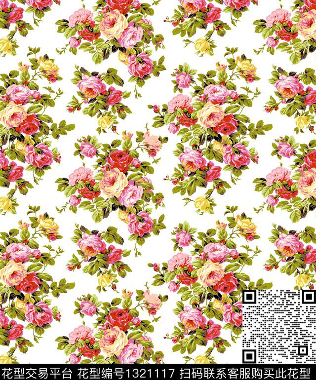 大牌风小碎花数码印花华亿平台下载（图片编号: 1321117） - 瓦栏（Walan）