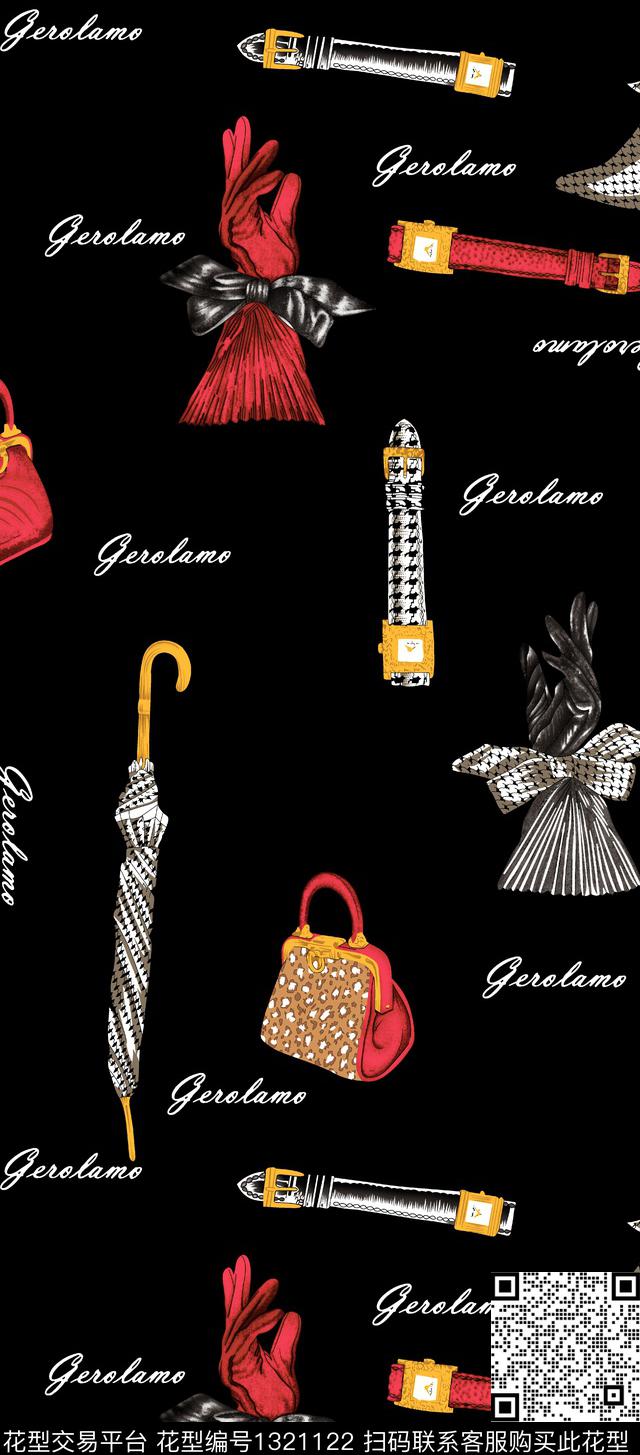 卡通人物定位花几何数码印花华亿平台下载（图片编号: 1321122） - 瓦栏（Walan）