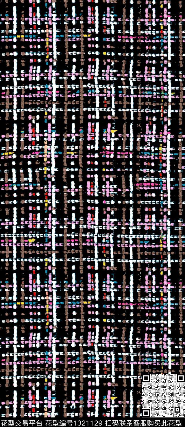 格子几何男装数码印花华亿平台下载（图片编号: 1321129） - 瓦栏（Walan）