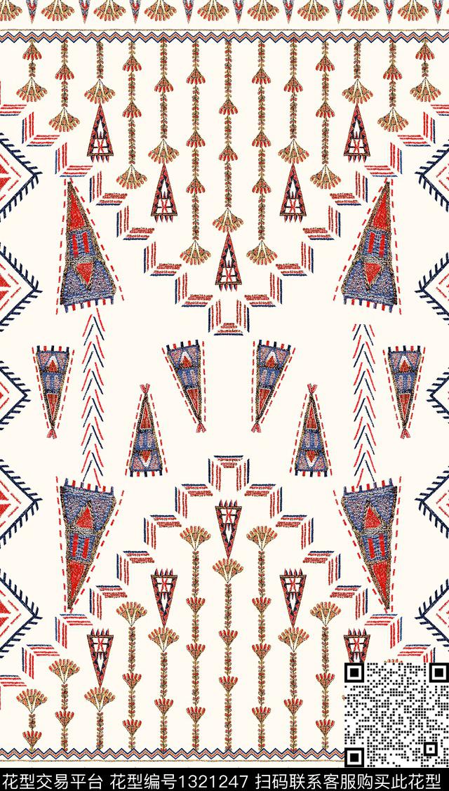 定位花波西米亚民族风数码印花华亿平台下载（图片编号: 1321247） - 瓦栏（Walan）