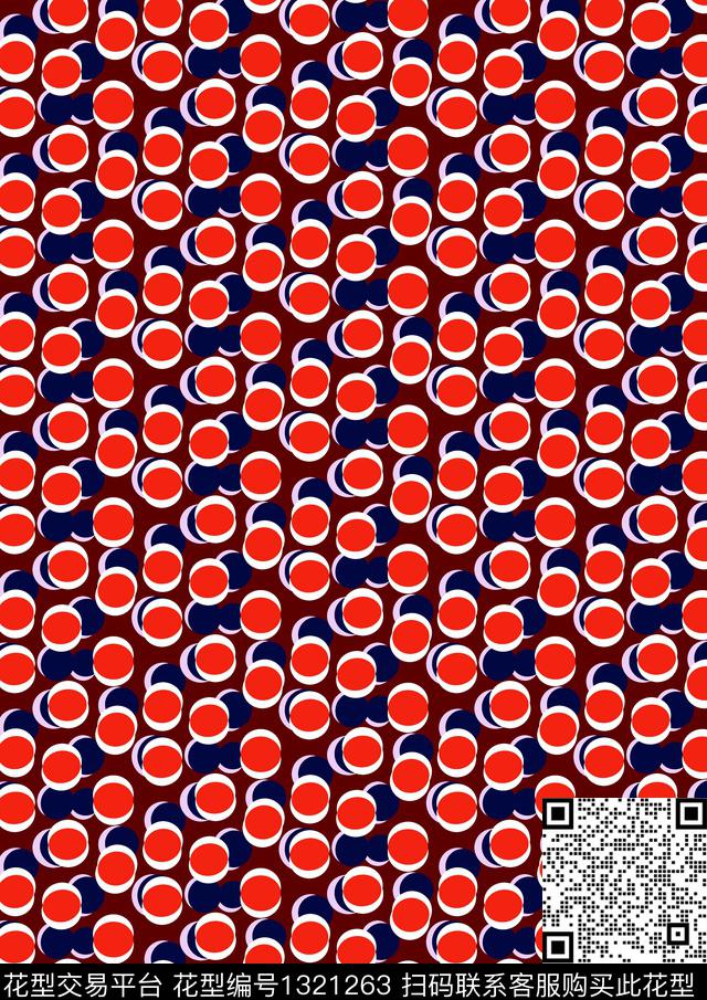 格子几何大牌风数码印花华亿平台下载（图片编号: 1321263） - 瓦栏（Walan）