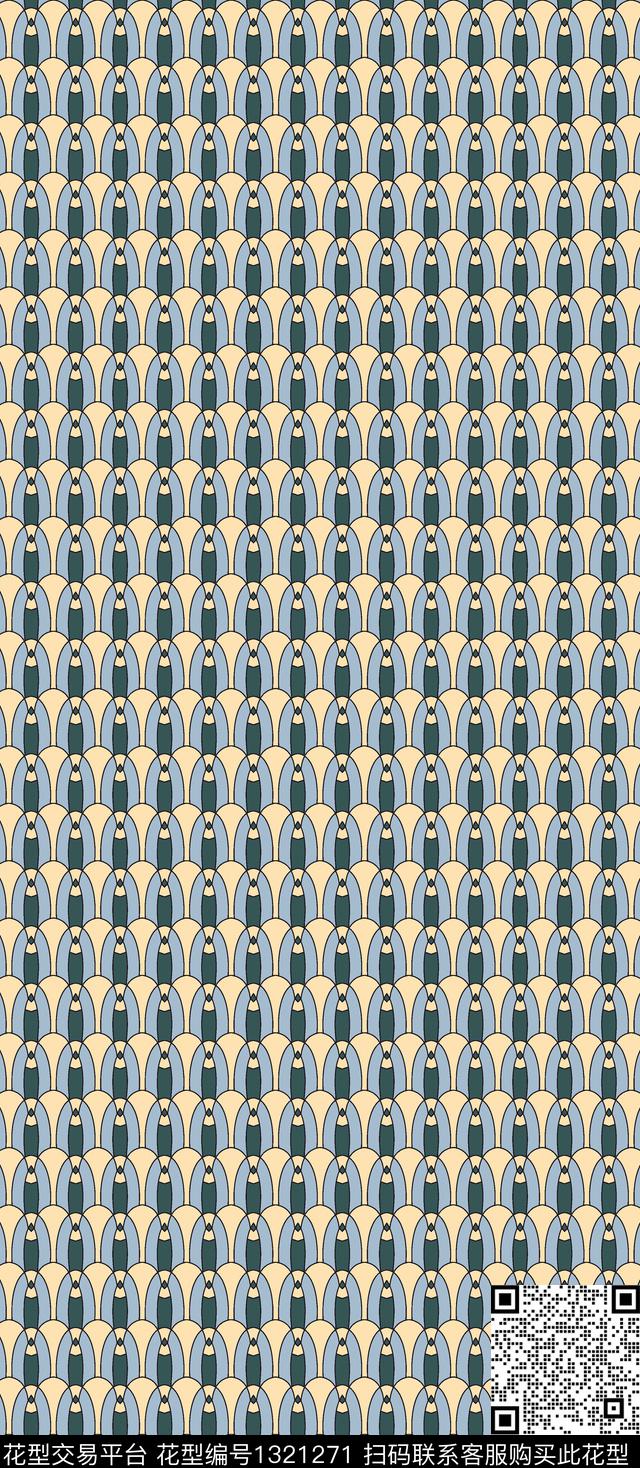 格子几何大牌风数码印花华亿平台下载（图片编号: 1321271） - 瓦栏（Walan）