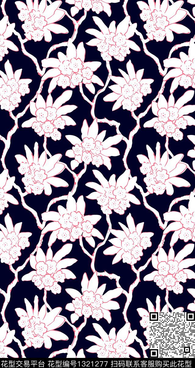 大牌风小碎花数码印花华亿平台下载（图片编号: 1321277） - 瓦栏（Walan）