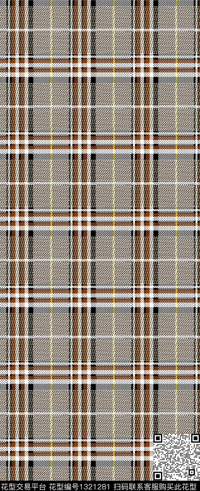 格子几何男装数码印花华亿平台下载（图片编号: 1321281） - 瓦栏（Walan）