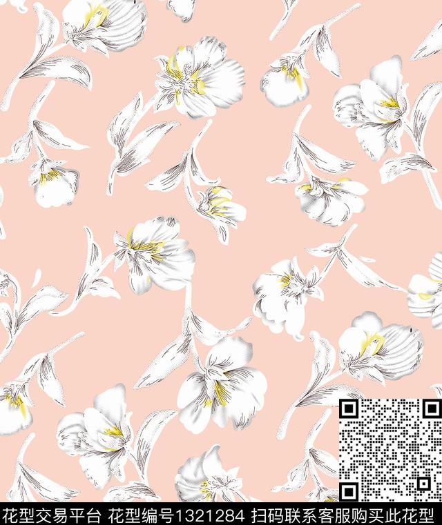 大牌风小碎花数码印花华亿平台下载（图片编号: 1321284） - 瓦栏（Walan）