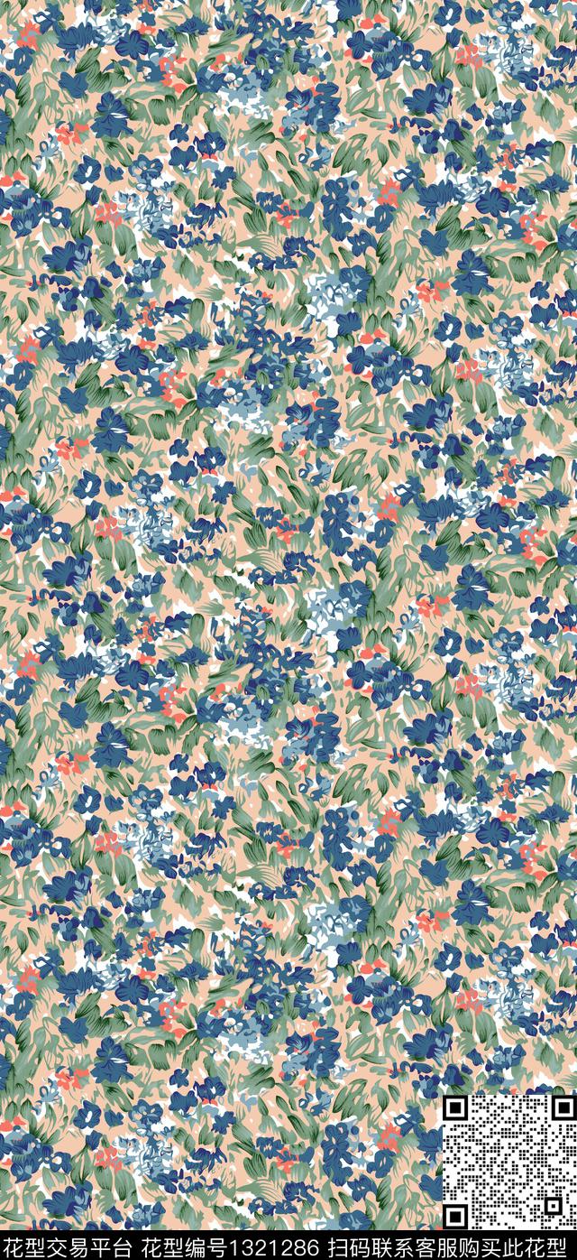 小碎花数码印花华亿平台下载（图片编号: 1321286） - 瓦栏（Walan）