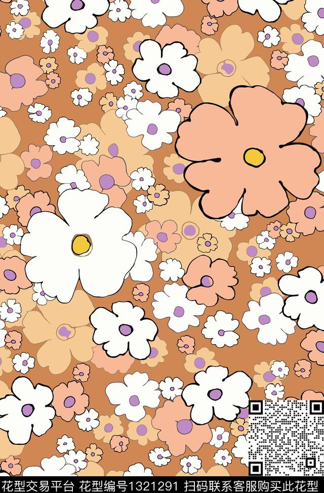 大牌风小碎花数码印花华亿平台下载（图片编号: 1321291） - 瓦栏（Walan）