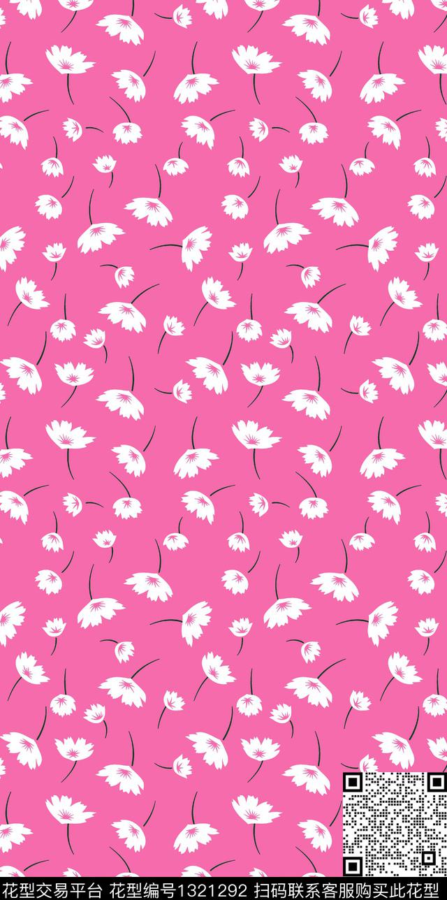 小雏菊大牌风小碎花数码印花华亿平台下载（图片编号: 1321292） - 瓦栏（Walan）