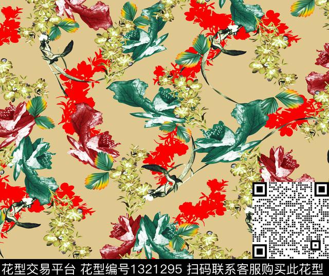 大牌风小碎花数码印花华亿平台下载（图片编号: 1321295） - 瓦栏（Walan）