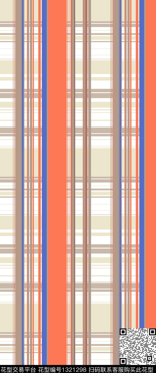 格子几何卡通数码印花华亿平台下载（图片编号: 1321298） - 瓦栏（Walan）