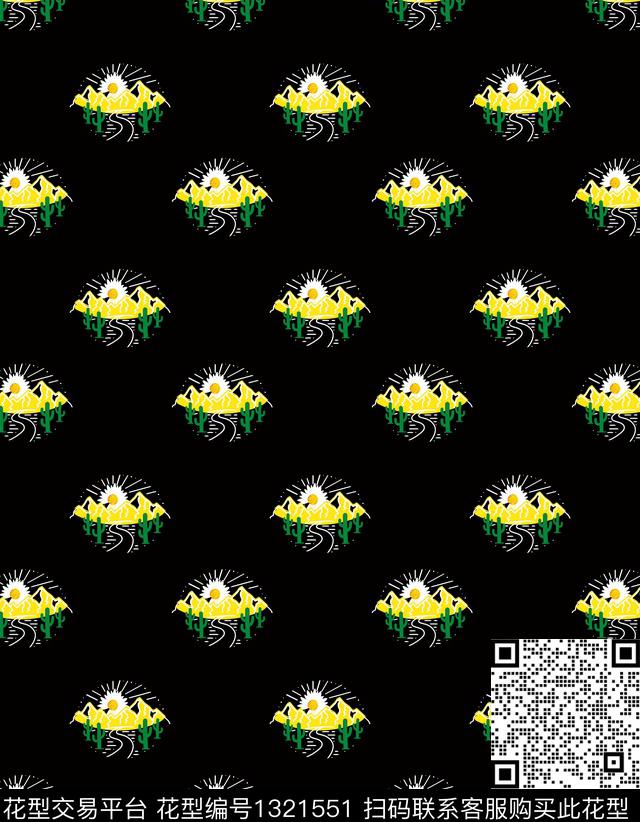 女装花卉大牌风数码印花华亿平台下载（图片编号: 1321551） - 瓦栏（Walan）