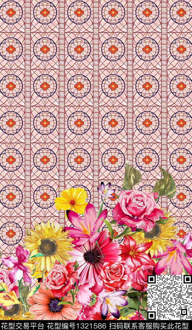 彩底花卉趋势华亿平台数码华亿平台数码印花华亿平台下载（图片编号: 1321586） - 瓦栏（Walan）