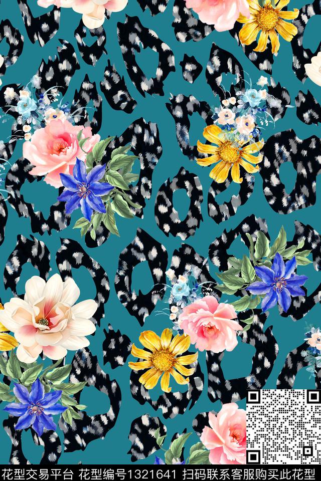 彩底花卉数码华亿平台小碎花数码印花华亿平台下载（图片编号: 1321641） - 瓦栏（Walan）