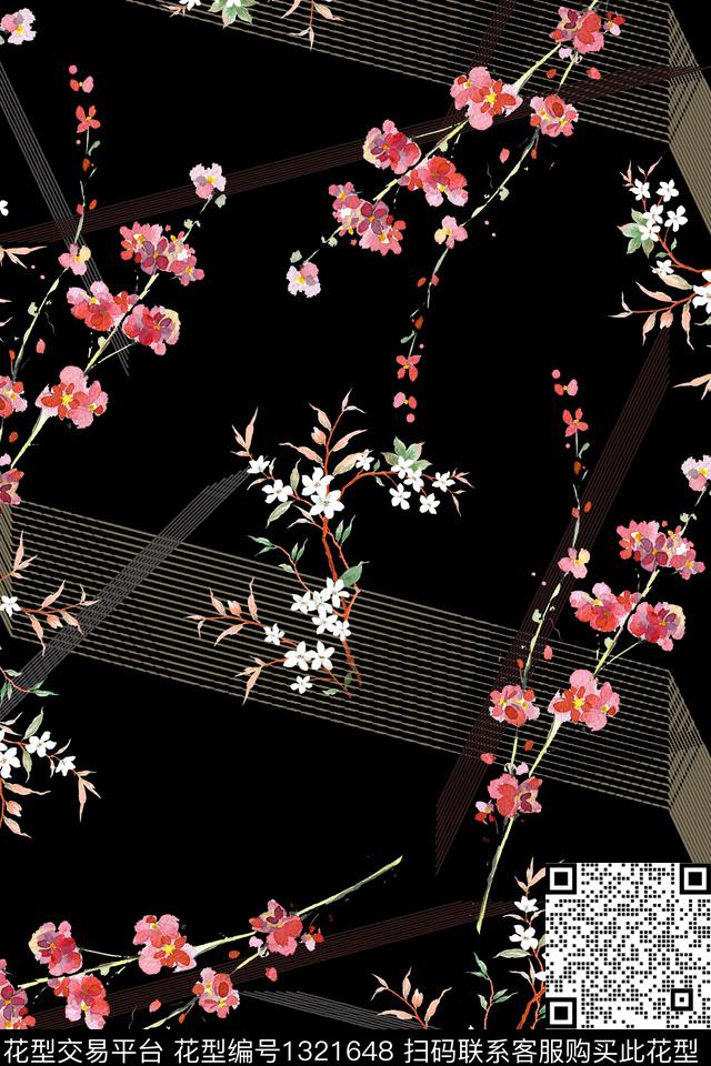 彩底花卉数码华亿平台小碎花数码印花华亿平台下载（图片编号: 1321648） - 瓦栏（Walan）