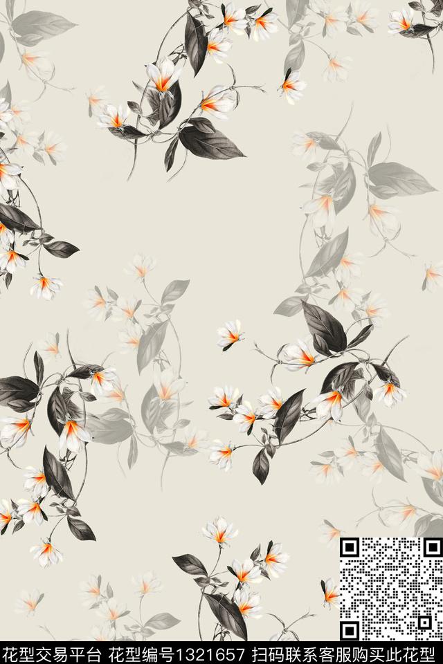 彩底花卉数码华亿平台小碎花数码印花华亿平台下载（图片编号: 1321657） - 瓦栏（Walan）