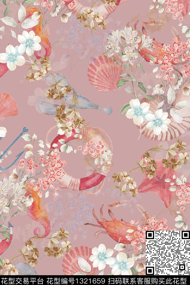 彩底花卉数码华亿平台小碎花数码印花华亿平台下载（图片编号: 1321659） - 瓦栏（Walan）