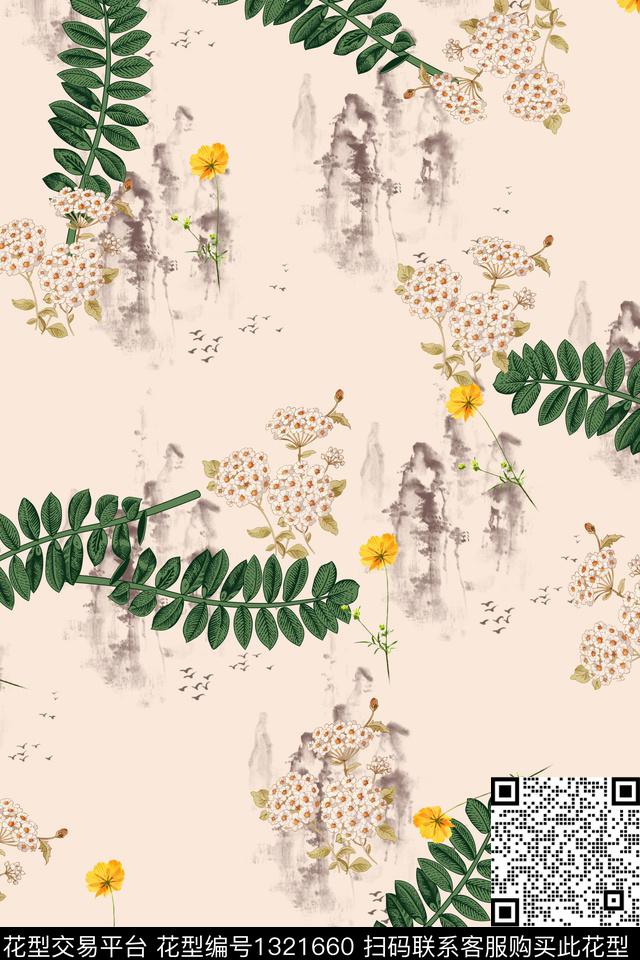 彩底花卉数码华亿平台小碎花数码印花华亿平台下载（图片编号: 1321660） - 瓦栏（Walan）