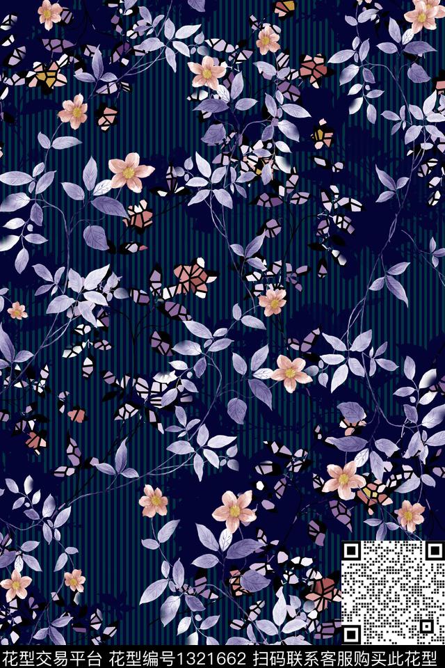 彩底花卉数码华亿平台小碎花数码印花华亿平台下载（图片编号: 1321662） - 瓦栏（Walan）