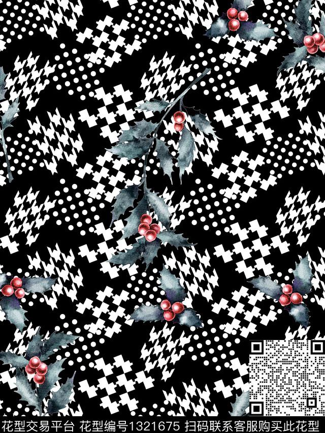 彩底花卉数码华亿平台几何数码印花华亿平台下载（图片编号: 1321675） - 瓦栏（Walan）